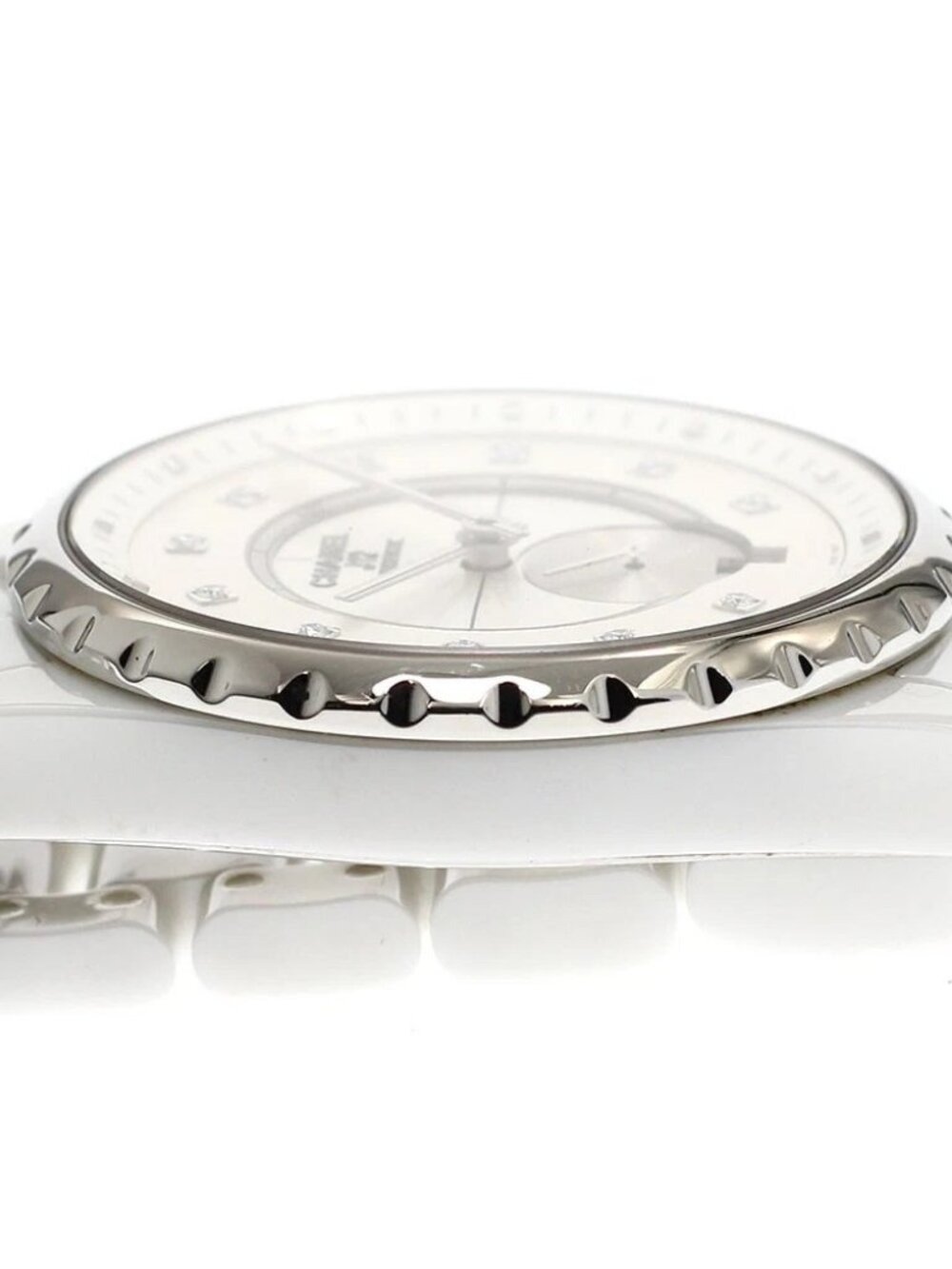 CHANEL J12 H4345 White ceramic 11P diamond date Automatic Boy's Watch - Picture 4 of 6